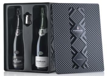 Ferrari,  Black tin Gift box voor 2 fles + Stopper (Fles niet inbegrepen)