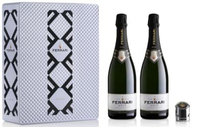 Ferrari,  White Tin Gift box voor 2 fles + Stopper (Fles niet inbegrepen)