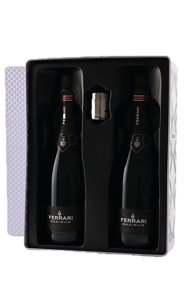 Ferrari,  Ferrari, White Tin Gift box 2 fles Maximum Brut+ Stopper