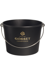Champagne Gosset,  Aluminium Champagnebowl zwart / goud 5 fles