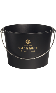Champagne Gosset,  Aluminium Champagnebowl zwart / goud 5 fles