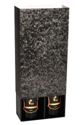 Verpakking,  Drawerbox dash gray + sleeve, voor 2 flessen. Geschikt voor Bourgogne flessen