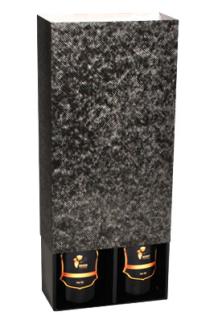 Verpakking,  Drawerbox dash gray + sleeve, voor 2 flessen. Geschikt voor Bourgogne flessen