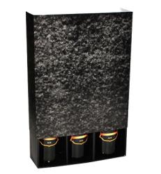 Verpakking,  Drawerbox dash gray + sleeve voor 3 flessen, Geschikt voor Bourgogne flessen