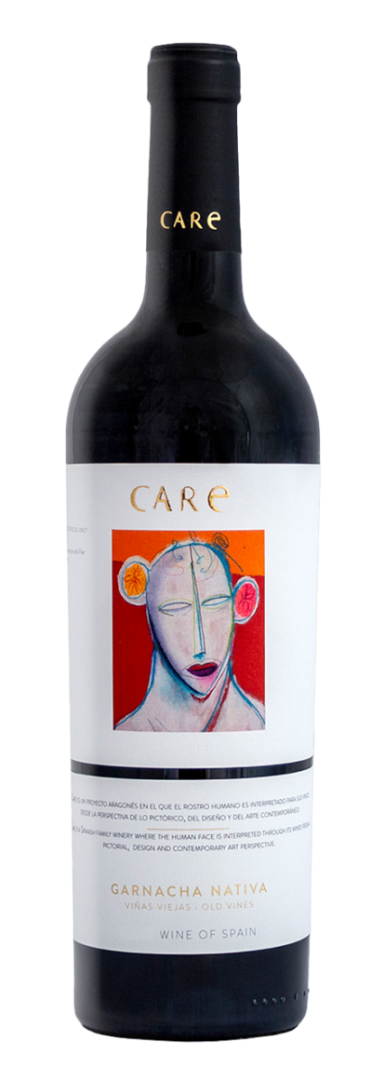 Bodegas Anadas, Cariñena DO Care Garnacha Nativa, Beschadigd etiket